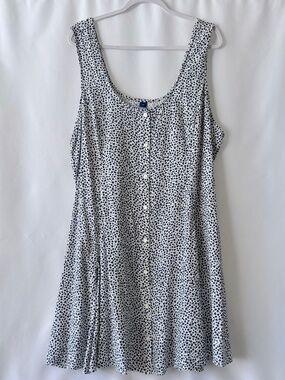 NWT! 2XL OLD NAVY Fit & Flare Crepe Button Front Mini Dress